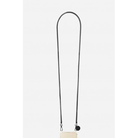 Cha&icirc;ne bijoux Olivia chaine 120 cm en m&eacute;tal coloris noir m&eacute;talique