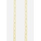 Chaîne bijoux Zoé avec mousquetons dorés de 120 cm en résine ultra résistante Jaune Pâle Mat