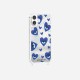 Coque iPhone 16 Plus avec anneau glossy miroir Yeux d'amour bleu Design La Coque Francaise.