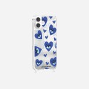 Coque iPhone 16 Plus avec anneau glossy miroir Yeux d'amour bleu Design La Coque Francaise.