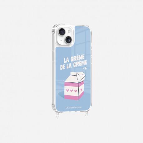 Coque iPhone 14 avec anneau glossy transparente La creme de la creme Design La Coque Francaise.