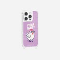 Coque iPhone 16 Pro avec anneau glossy transparente Poule party Design La Coque Francaise.