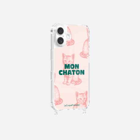 Coque iPhone 16 transparente Mon chaton Design La Coque Francaise.