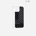 Plaque magnetique iPhone 15 Pois blanc La Coque Francaise.