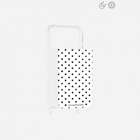 Plaque magnetique iPhone 17 Pro Max
 Pois noir La Coque Francaise.