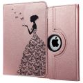 Etui iPad Mini rigide rose gold Silhouette Papillons Ecriture Tendance et Design Evetane