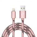 Câble USB Lightning nylon Or Rose 2m