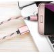 Câble USB Micro USB nylon Rose gold 2m pour pour Samsung & Wiko