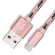 Câble USB Type-C nylon Rose gold 2m pour pour Smartphone Type-C