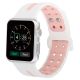 Bracelet perforé en silicone pour Apple Watch 38mm - Blanc et rose