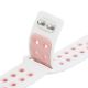 Bracelet perforé en silicone pour Apple Watch 38mm - Blanc et rose