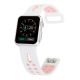 Bracelet perforé en silicone pour Apple Watch 38mm - Blanc et rose