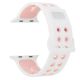 Bracelet perforé en silicone pour Apple Watch 38mm - Blanc et rose