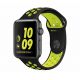 Bracelet perforé en silicone pour Apple Watch 42mm - Noir et vert