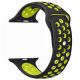 Bracelet perforé en silicone pour Apple Watch 42mm - Noir et vert