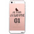 Coque iPhone 5/5S/SE rigide transparente Jalouse 01 Dessin Evetane