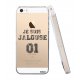 Coque rigide transparent Jalouse 01 iPhone SE / 5S / 5