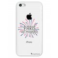 Coque iPhone 5C rigide transparente Paris est magique Dessin La Coque Francaise