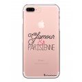 Coque iPhone 7 Plus/ 8 Plus rigide transparente Glamour et Parisienne Dessin La Coque Francaise