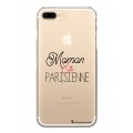 Coque iPhone 7 Plus/ 8 Plus rigide transparente Maman et Parisienne Dessin La Coque Francaise