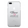 Coque iPhone 7 Plus/ 8 Plus rigide transparente Chieuse et Amoureuse Dessin La Coque Francaise