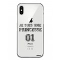 Coque iPhone X/Xs rigide transparente Princesse 01 Dessin Evetane