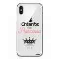 Coque iPhone X/Xs silicone transparente Chiante mais princesse ultra resistant Protection housse Motif Ecriture Tendance Evetane