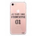 Coque iPhone 7/8/ iPhone SE 2020 rigide transparente Princesse 01 Dessin Evetane