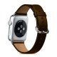 Bracelet aspect cuir marron réglable pour Apple Watch 42 mm + Visse d'installation
