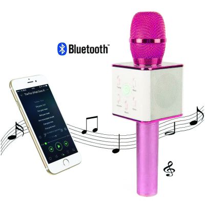 Karaoke Bluetooth Microphone Rose Gold Pour Smartphone