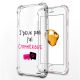Coque transparente anti-chocs avec bords renforcés Commérages pour iPhone 7/8