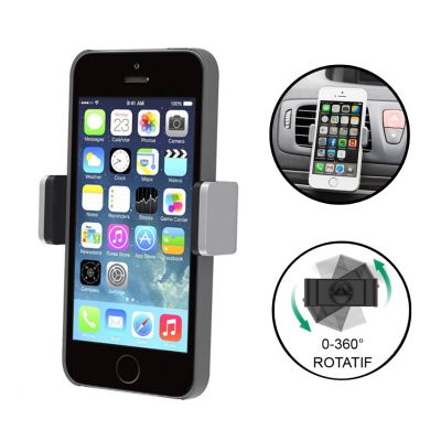 Support Téléphone Voiture Universel Fixation Grilles Ventilation Noir  Smartphone 5900217407614