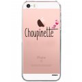 Coque iPhone 5/5S/SE silicone transparente Choupinette ultra resistant Protection housse Motif Ecriture Tendance Evetane