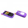 Coque silicone en forme d'ourson violet pour Blackberry Curve 8520