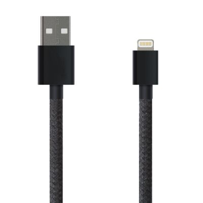Câble USB Lightning ultra-résistant nylon - Noir