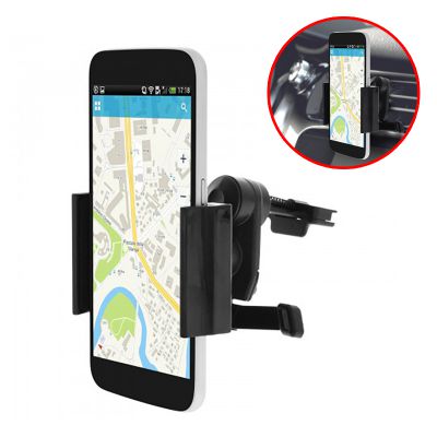 Support Voiture Smartphones Fixation Grille Aération - Bras extensibles