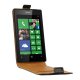 SWISS CHARGER Etui cuir noir véritable pour Nokia Lumia 520