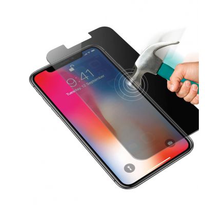 Vitre protectrice avant en verre trempé anti vision latérale pour iPhone X