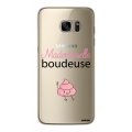 Coque Samsung Galaxy S7 Edge silicone transparente Mademoiselle boudeuse ultra resistant Protection housse Motif Ecriture Tendance Evetane