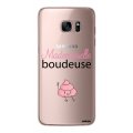 Coque Samsung Galaxy S7 silicone transparente Mademoiselle boudeuse ultra resistant Protection housse Motif Ecriture Tendance Evetane