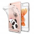 Coque iPhone 6 Plus / 6S Plus silicone transparente Panda Pissenlit ultra resistant Protection housse Motif Ecriture Tendance Evetane