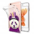 Coque iPhone 6 Plus / 6S Plus silicone transparente Panda indien ultra resistant Protection housse Motif Ecriture Tendance Evetane