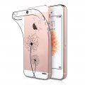 Coque iPhone 5/5S/SE silicone transparente Pissenlit ultra resistant Protection housse Motif Ecriture Tendance Evetane