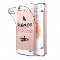 Coque iPhone 5/5S/SE silicone transparente Raleuse mais princesse ultra resistant Protection housse Motif Ecriture Tendance Evetane