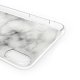 Coque souple transparent Marbre blanc iPhone X