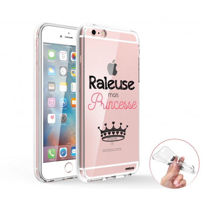 Bring Bread Devise Coque iPhone 6 Plus / 6S Plus 360 intégrale transparente Raleuse mais  princesse Tendance Evetane. - Coquediscount