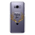 Coque Samsung Galaxy S8 silicone transparente Cerf Moi Fort ultra resistant Protection housse Motif Ecriture Tendance Evetane