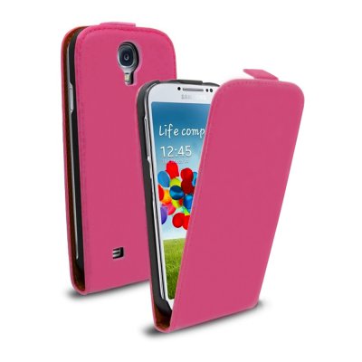 Etui clapet similicuir rose pour Samsung Galaxy S4 I9500