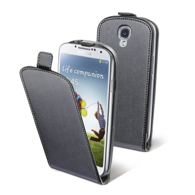 Etui clapet similicuir noir pour Samsung Galaxy S4 I9500