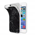 Coque iPhone 5C silicone transparente Marbre noir ultra resistant Protection housse Motif Ecriture Tendance Evetane